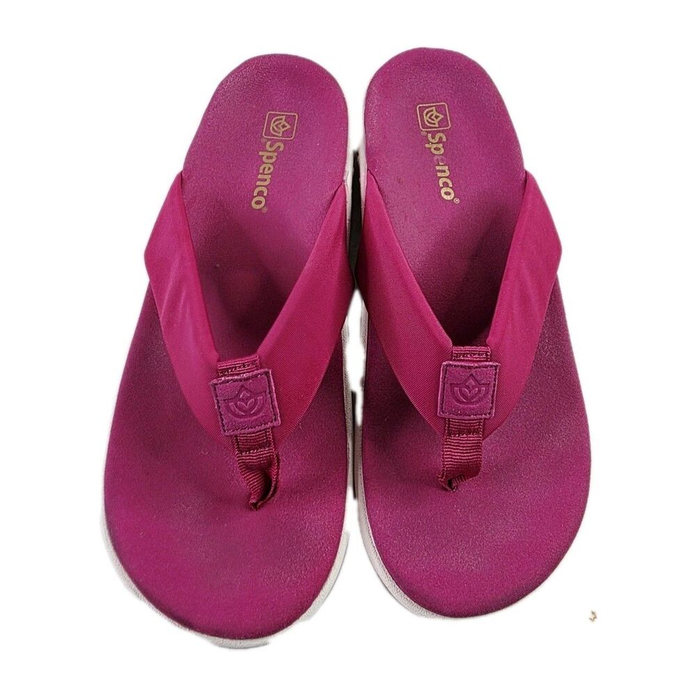 Spenco Orthotic Memory Foam Thong Sandal Victoria Summer Women's Pink Size 9.5B - Picture 2 of 7